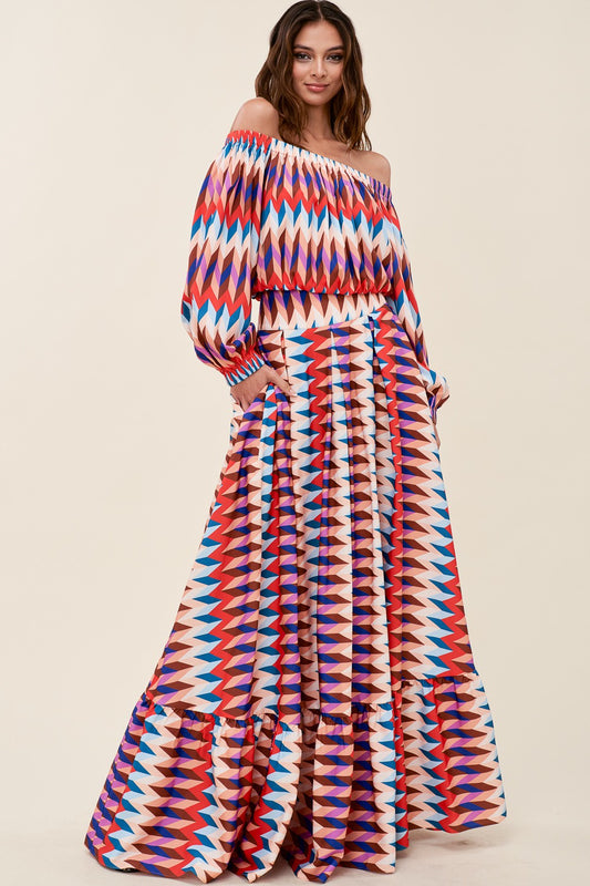 Stripe Illusions 2pc Skirt Set