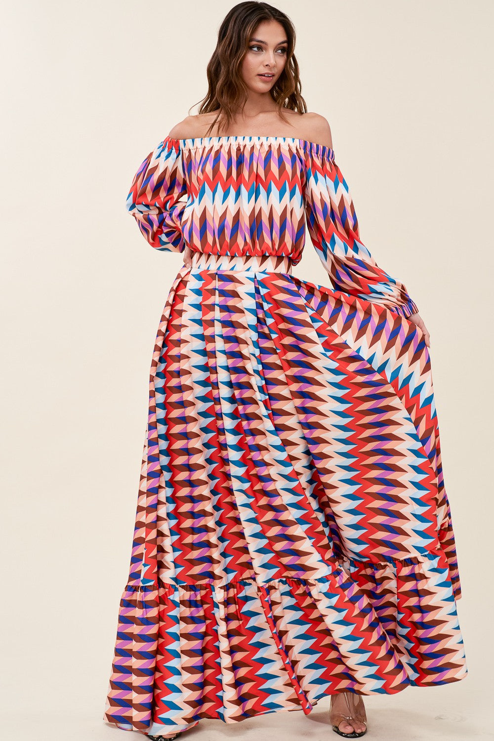 Stripe Illusions 2pc Skirt Set