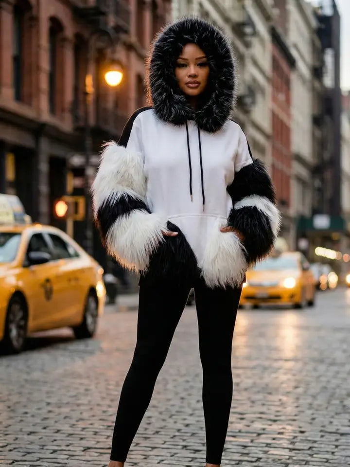 Devilla Faux fur Sweatshirt