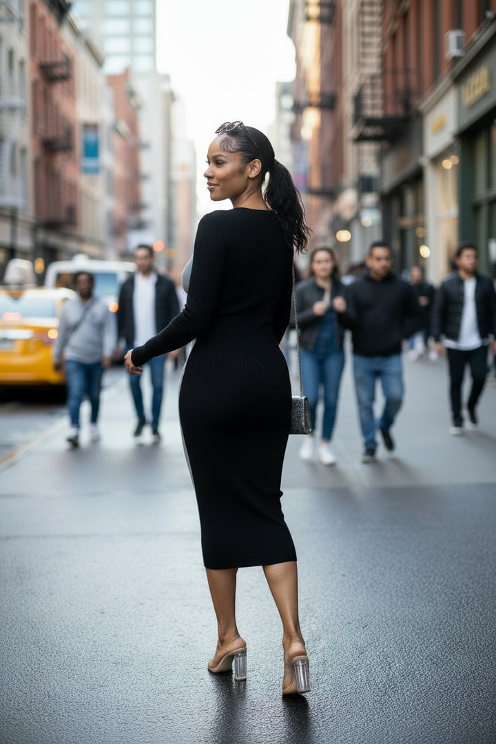 Curves Shaped Colorblock Dress