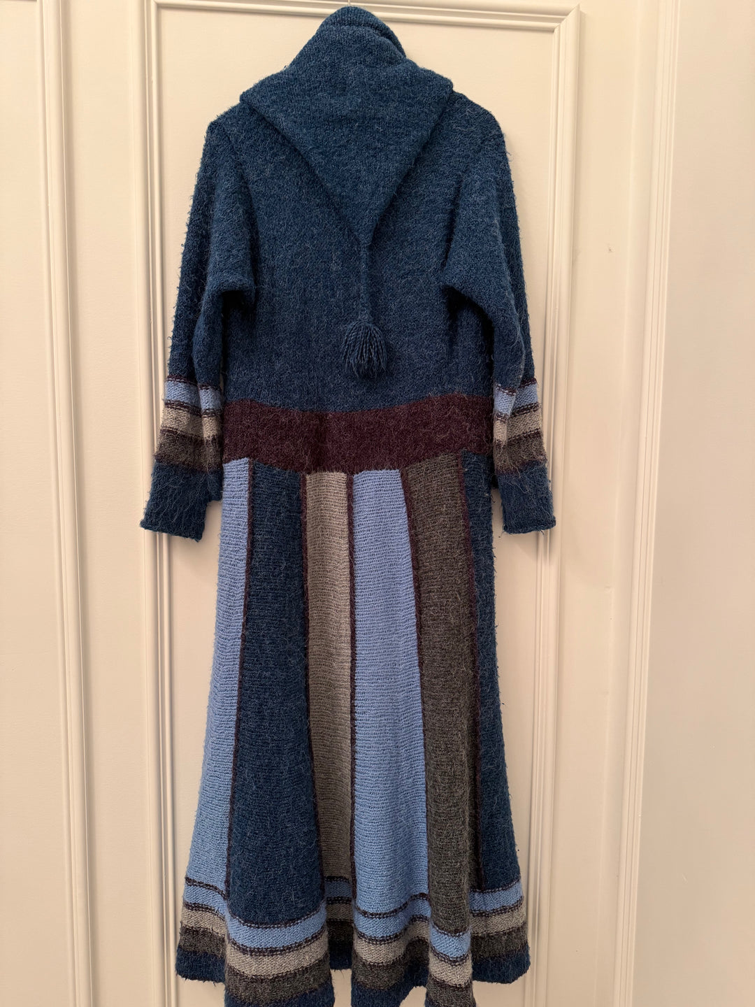 Harlequin Patchwork Cardigan Sweater (Blue)