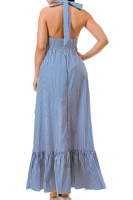 Follow the lines Halter Asymmetrical Top