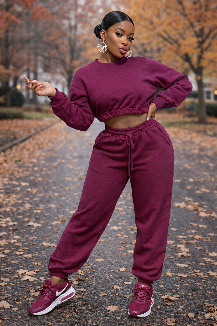 Logan Comfy 2pc Jogger Set (Pink)