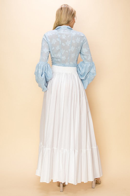 Big Flare Pocket Skirt (White)