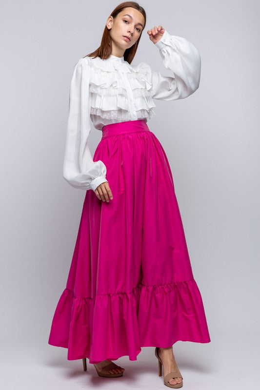 Big Flare Pocket Skirt (Hot Pink)