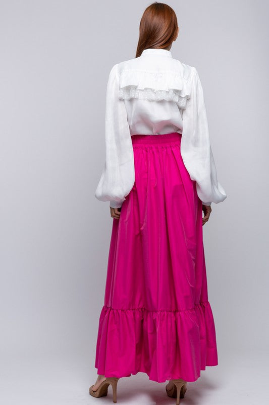 Big Flare Pocket Skirt (Hot Pink)