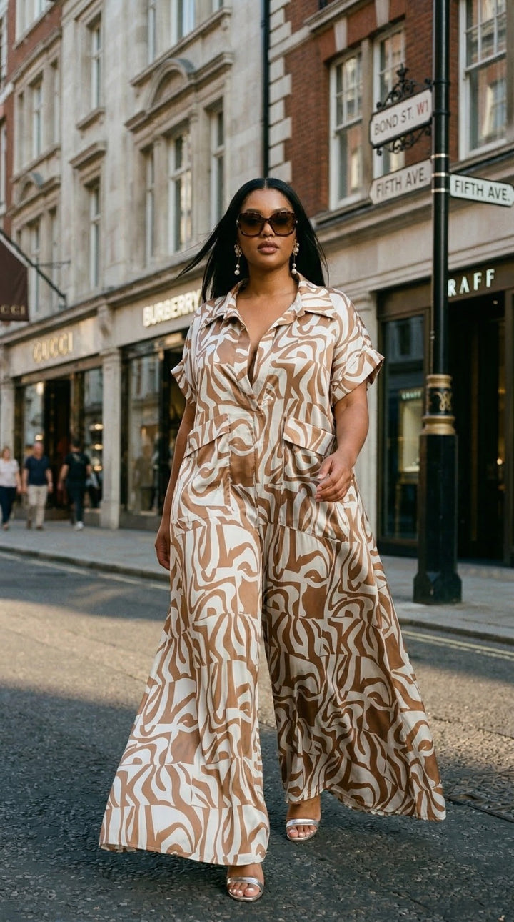 Coastal Muse Wide Leg Printed Jumpsuit