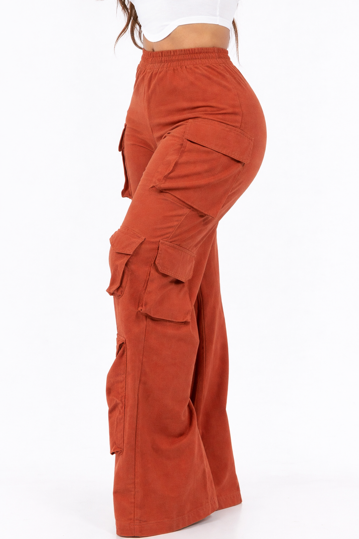 Comfy Big Pockets Cargo pants (Terracotta)