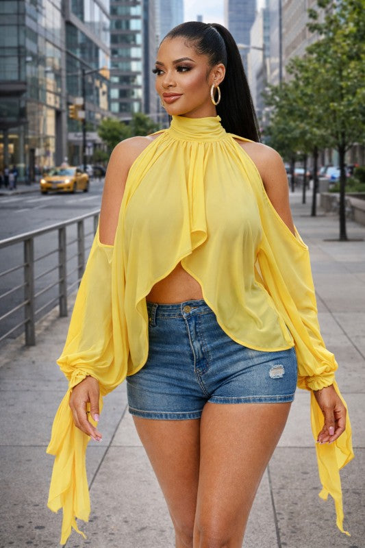 Hanging Around Open Shoulder Top