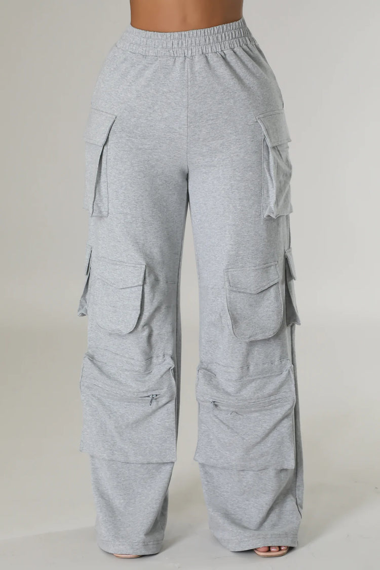 Comfy Big Pockets Cargo pants (Grey)