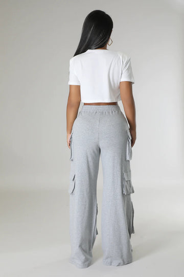 Comfy Big Pockets Cargo pants (Grey)