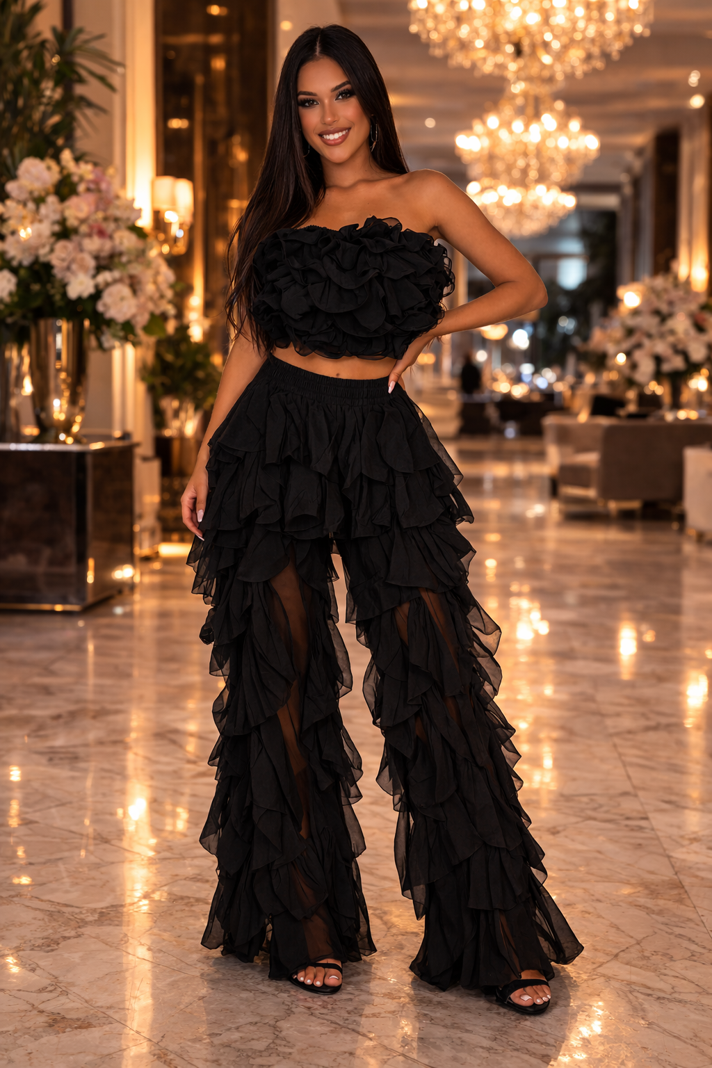 Island Breeze Sheer Ruffle Set