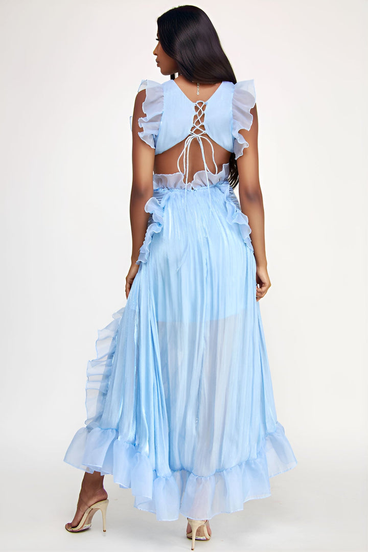 Tropical Romance Maxi Dress (Blue)