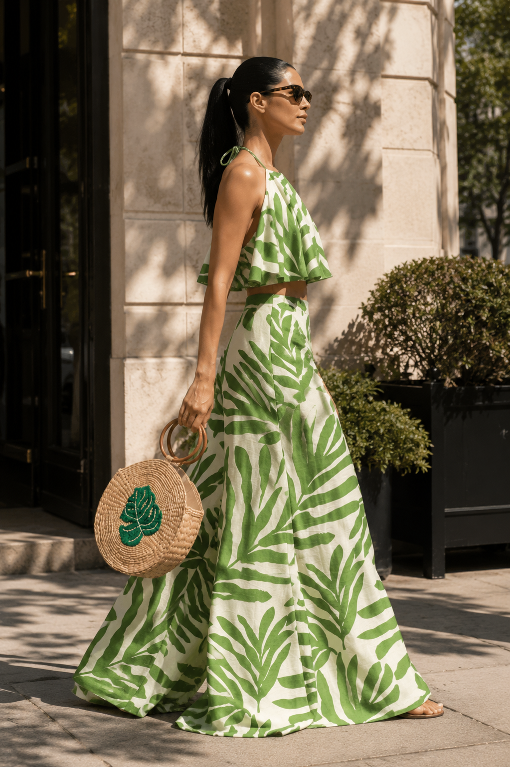 Palm Paradise Palazzo Pants Set