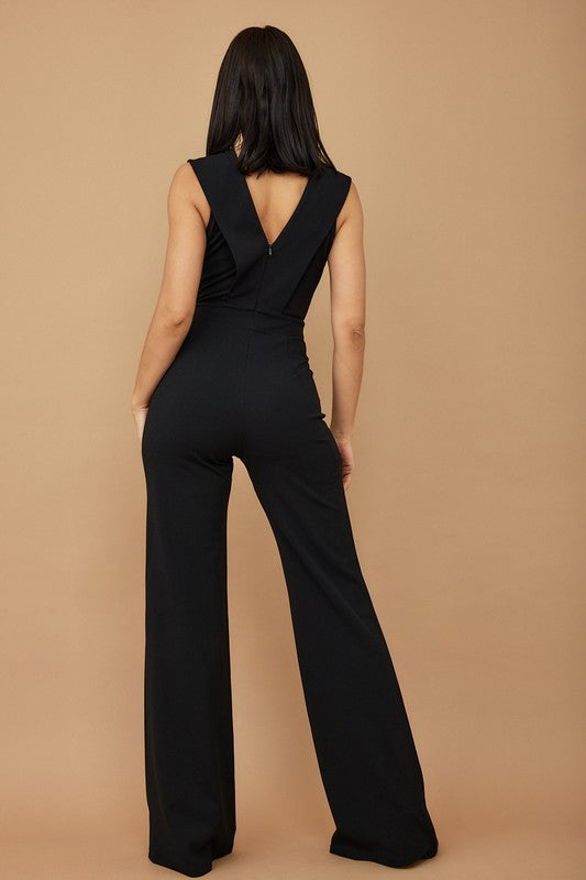 Cross it Over Gold Jewel Jumpsuit