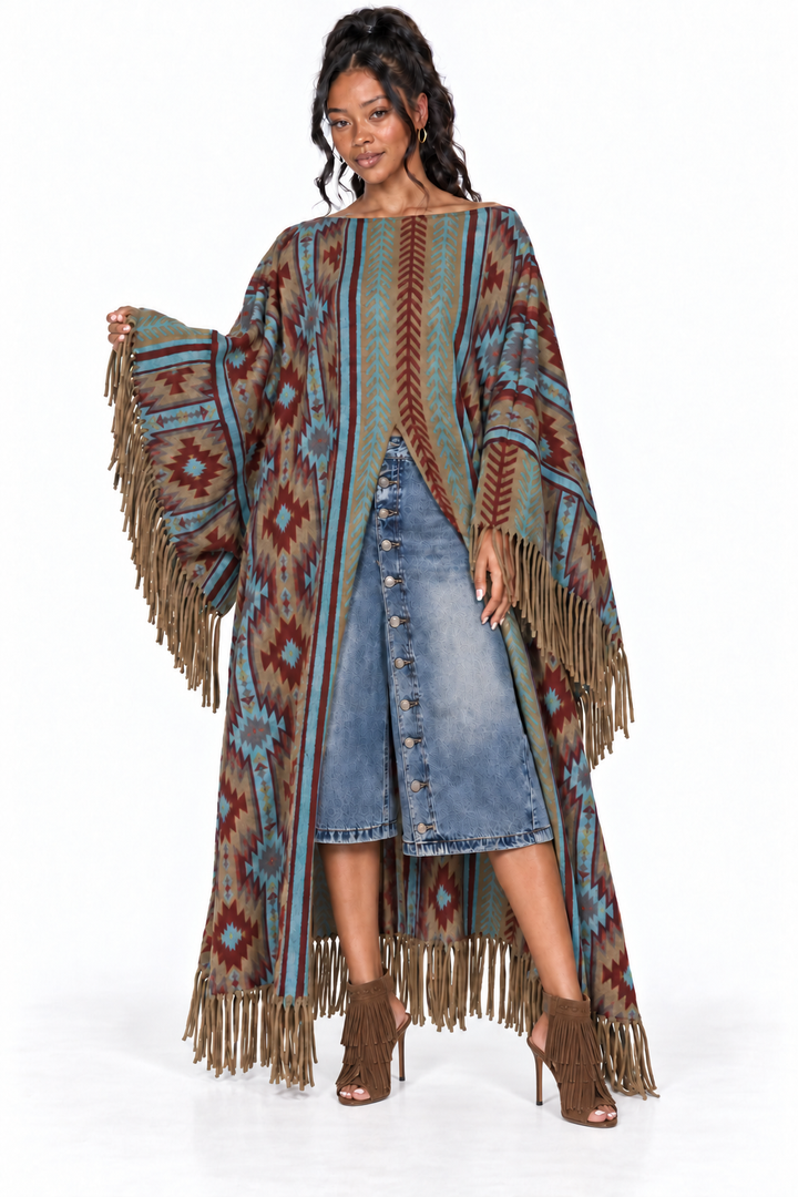 In the Desert Muse Fringe Cape