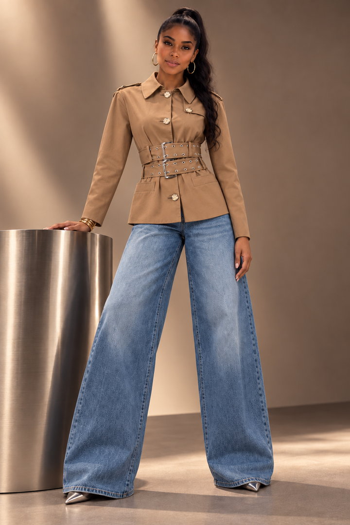 GIANN DOUBLE TAKE BELTED UTILITY JACKET