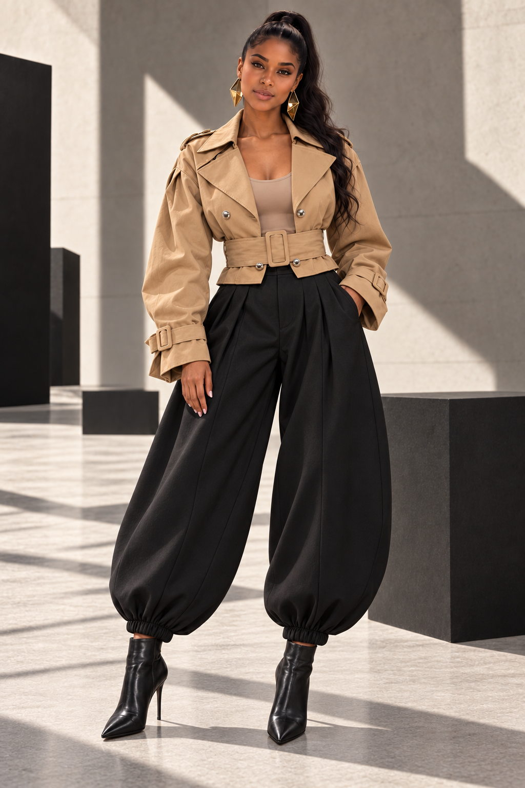 THE UPTOWN CROPPED TRENCH JACKET