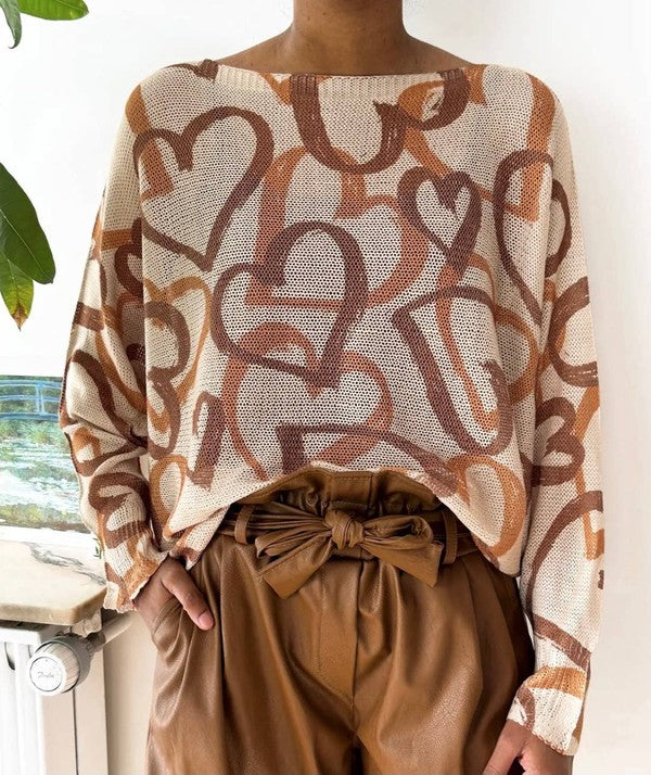 Double the Heart Knit Top