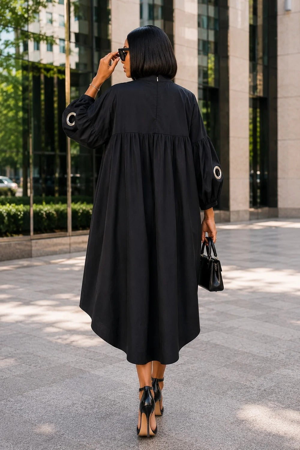 The Orbit Edit Grommet Tunic Dress