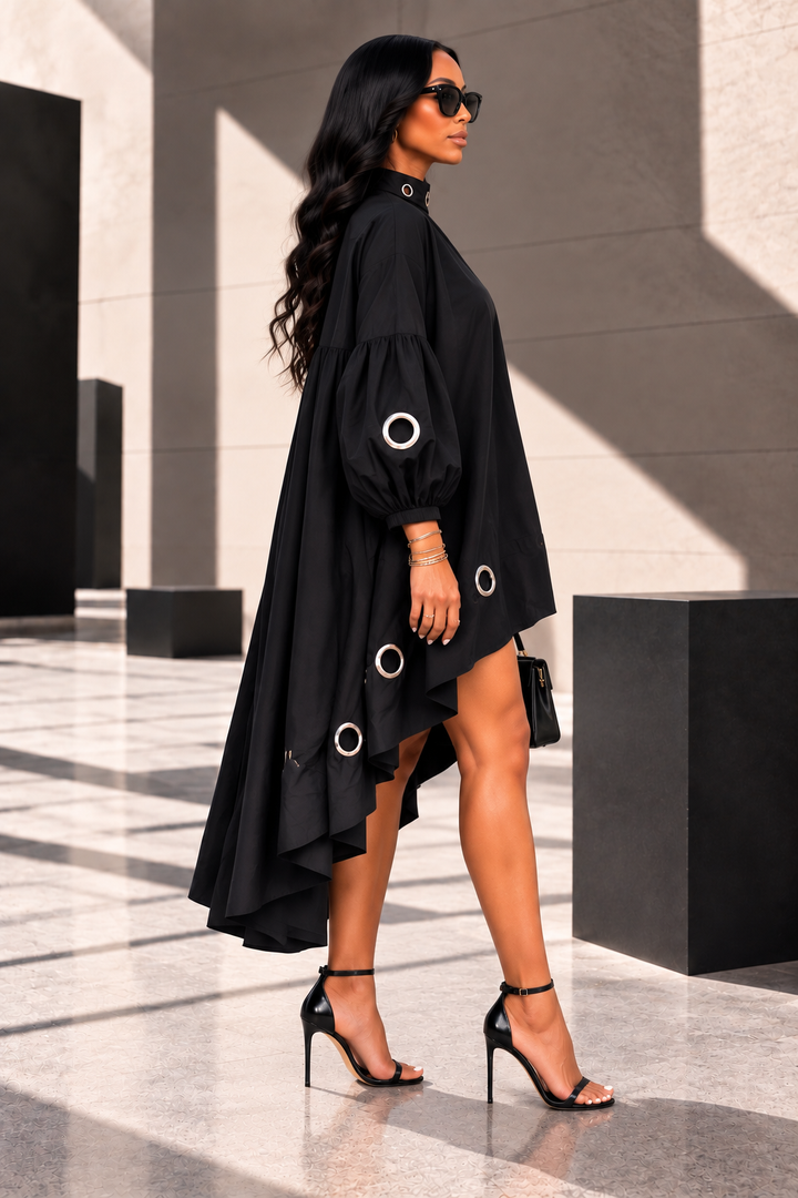The Orbit Edit Grommet Tunic Dress