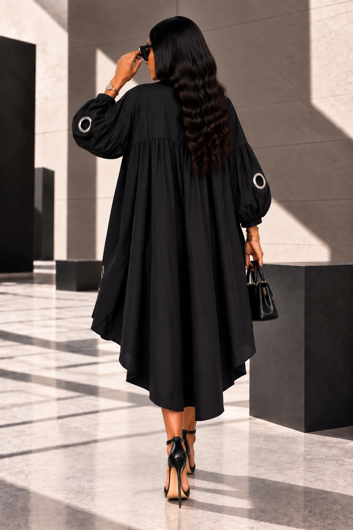 The Orbit Edit Grommet Tunic Dress