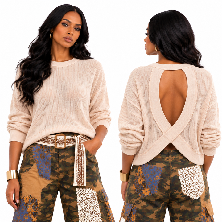 Open it Up Back Knit Sweater