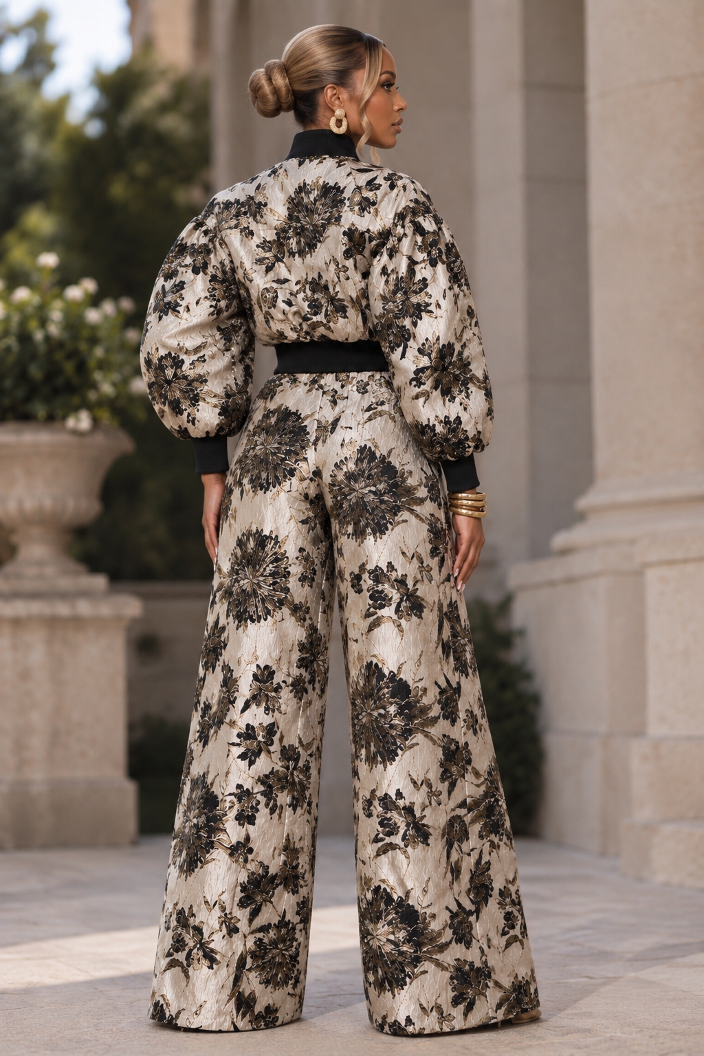 The Gilded Garden Brocade 2pc Pants Set| Women&