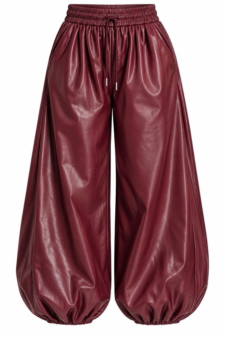 Turn it Around Balloon Joggers (Burgundy)