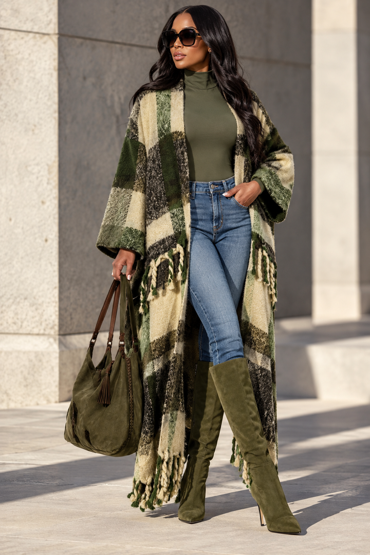 The Green Machine Tassle Cardigan Sweater