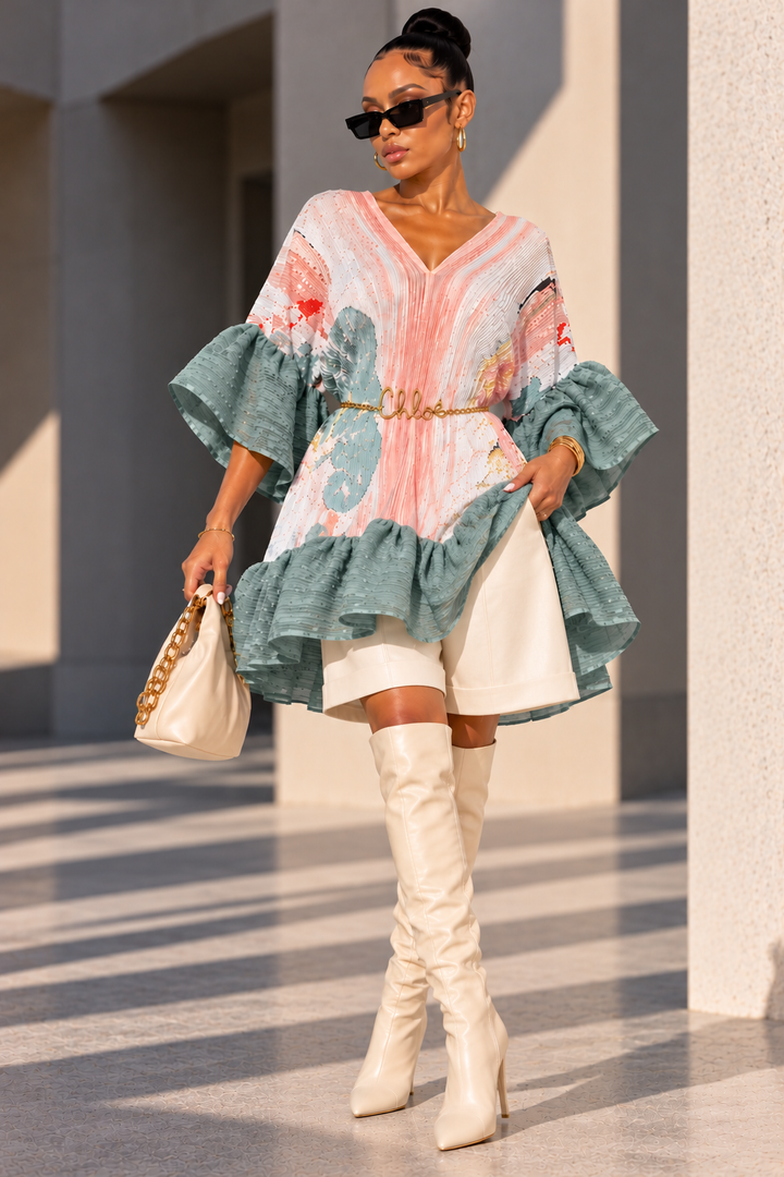 Gallery Girl Ruffle Mini Dress