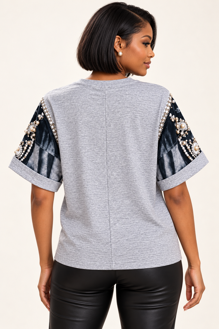 Pearl Pressure Embellished Tee