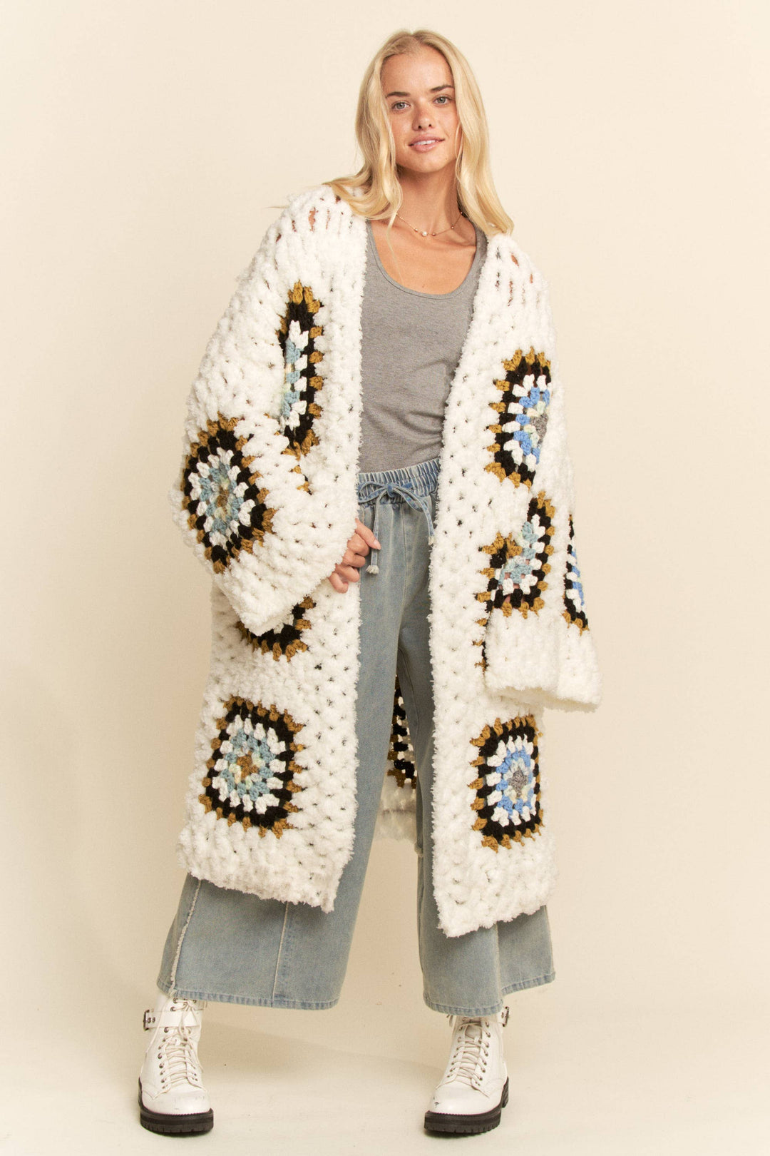 Granny Square Crochet Cardigan