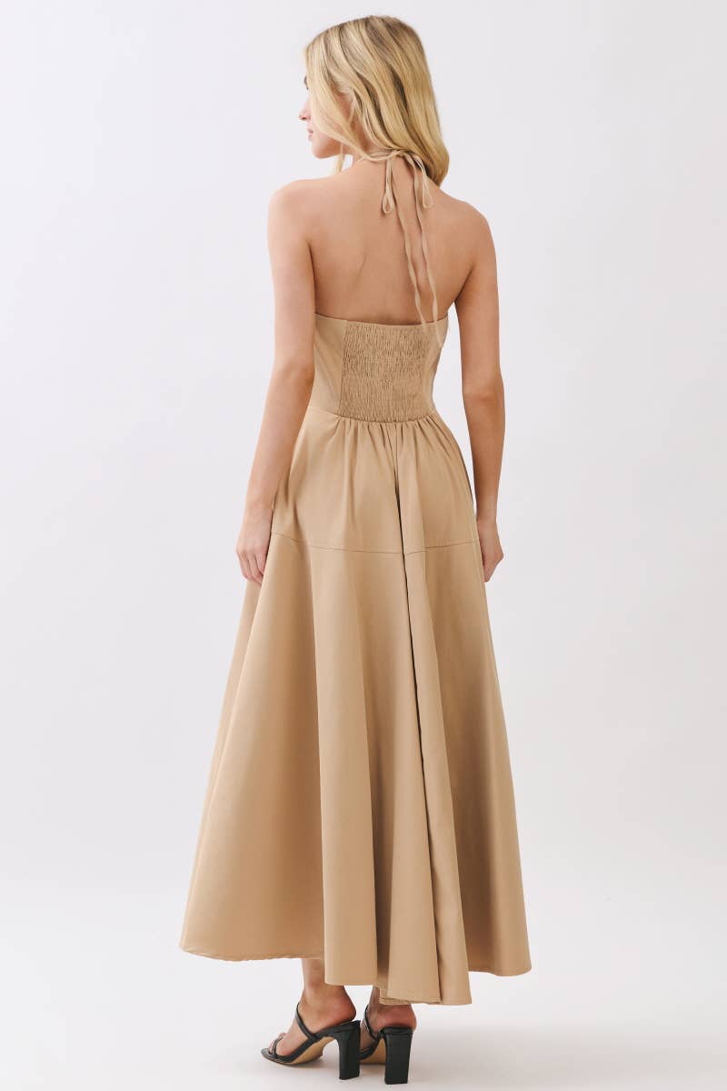Grace in Motion Sleeveless Halter Dress
