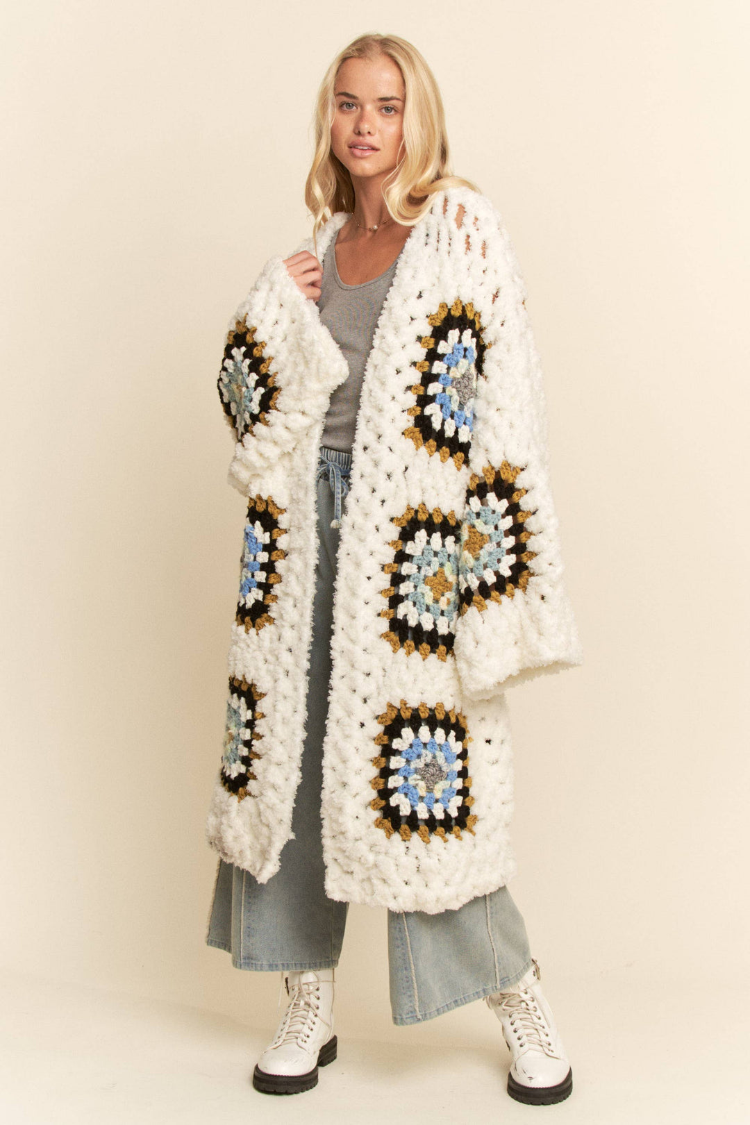 Granny Square Crochet Cardigan