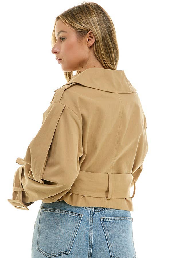 THE UPTOWN CROPPED TRENCH JACKET