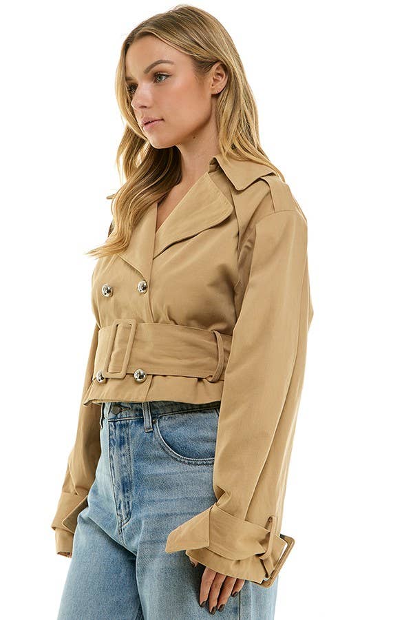 THE UPTOWN CROPPED TRENCH JACKET