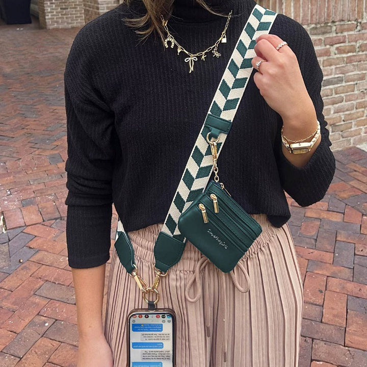 Clip &amp; Go Strap w/Zippered Pouch Chevron