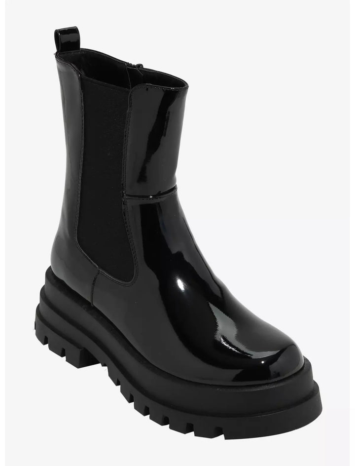 Patent Vines Chelsea Bootie