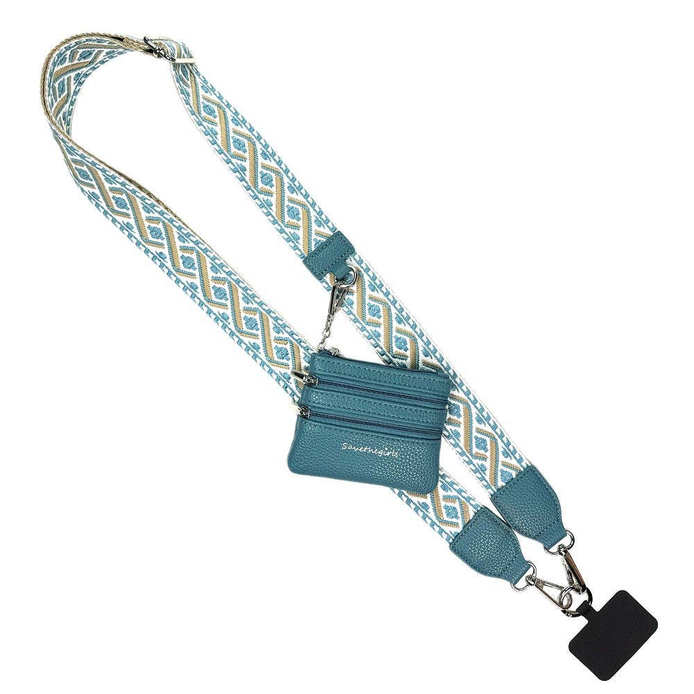 Clip &amp; Go Zippered XOXO Phone Holder
