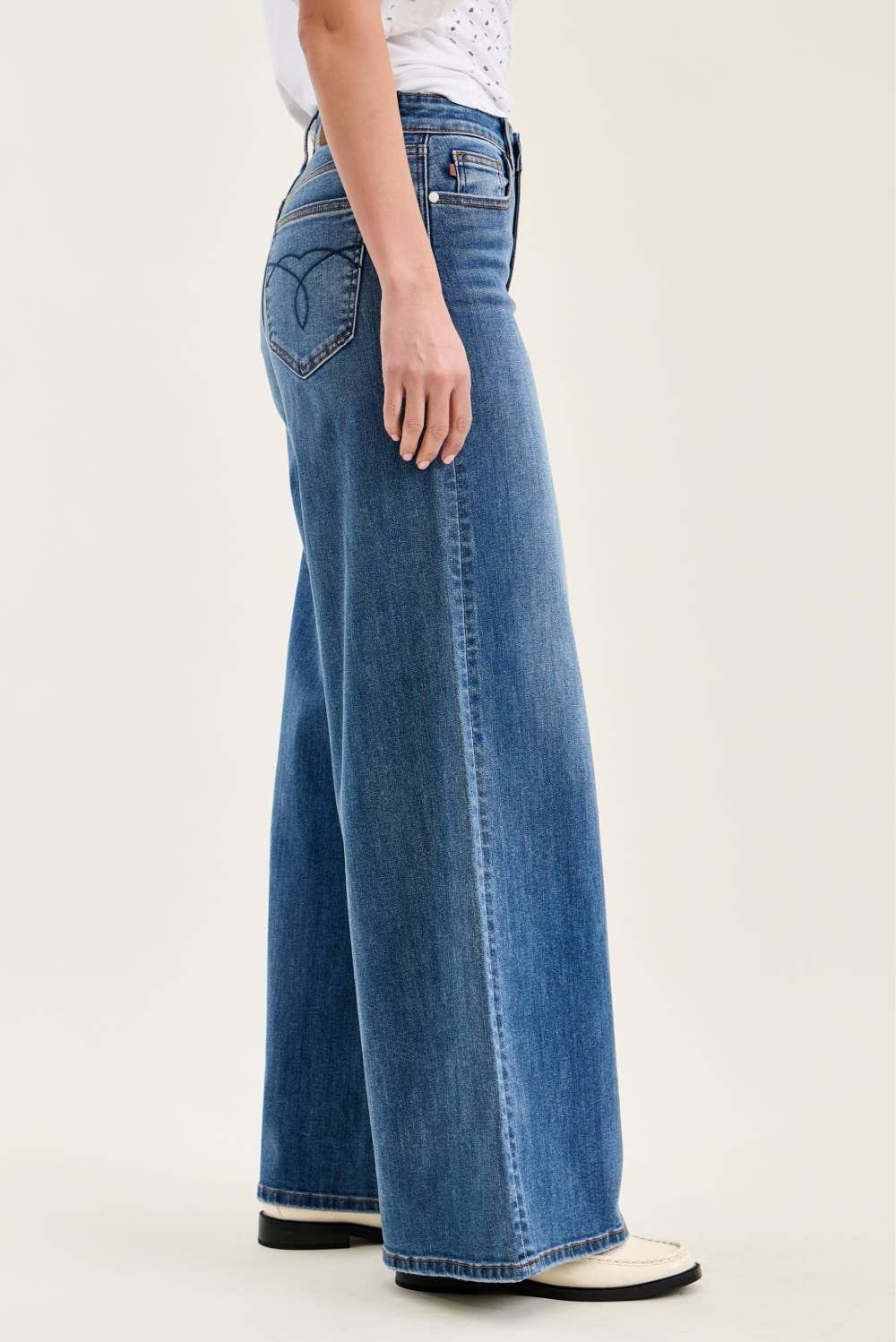 The Skyline Wide Leg Palazzo Jeans| Judy Blue