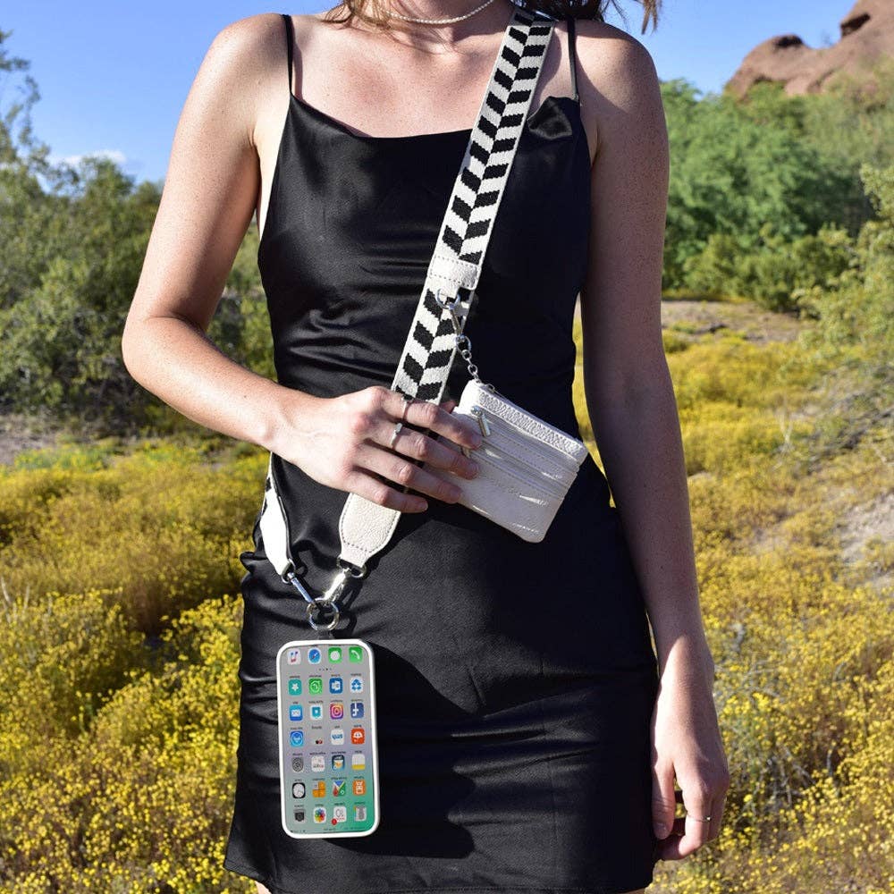 Clip &amp; Go Strap w/Zippered Pouch Chevron