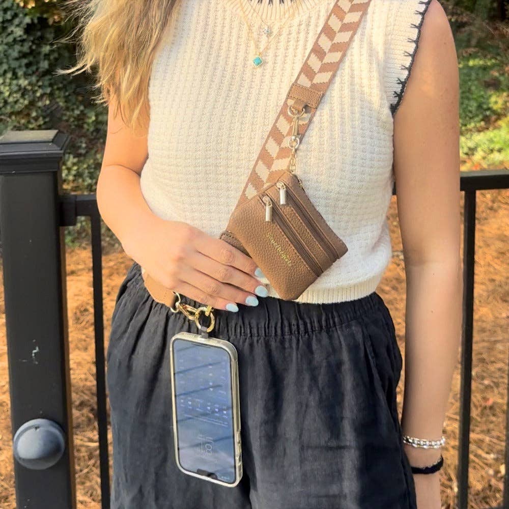 Clip &amp; Go Strap w/Zippered Pouch Chevron