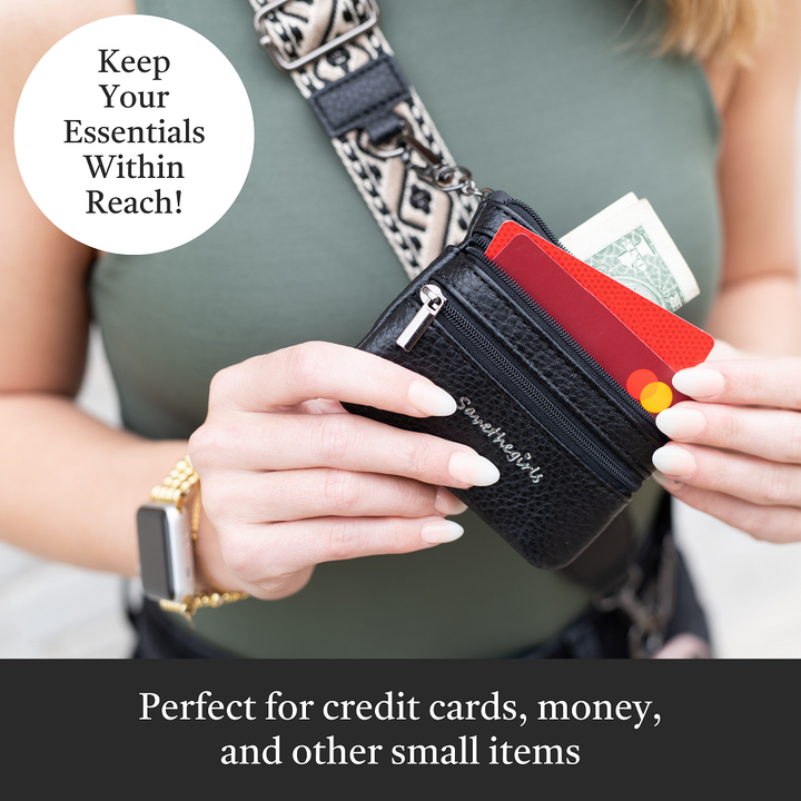 Clip &amp; Go Zippered XOXO Phone Holder
