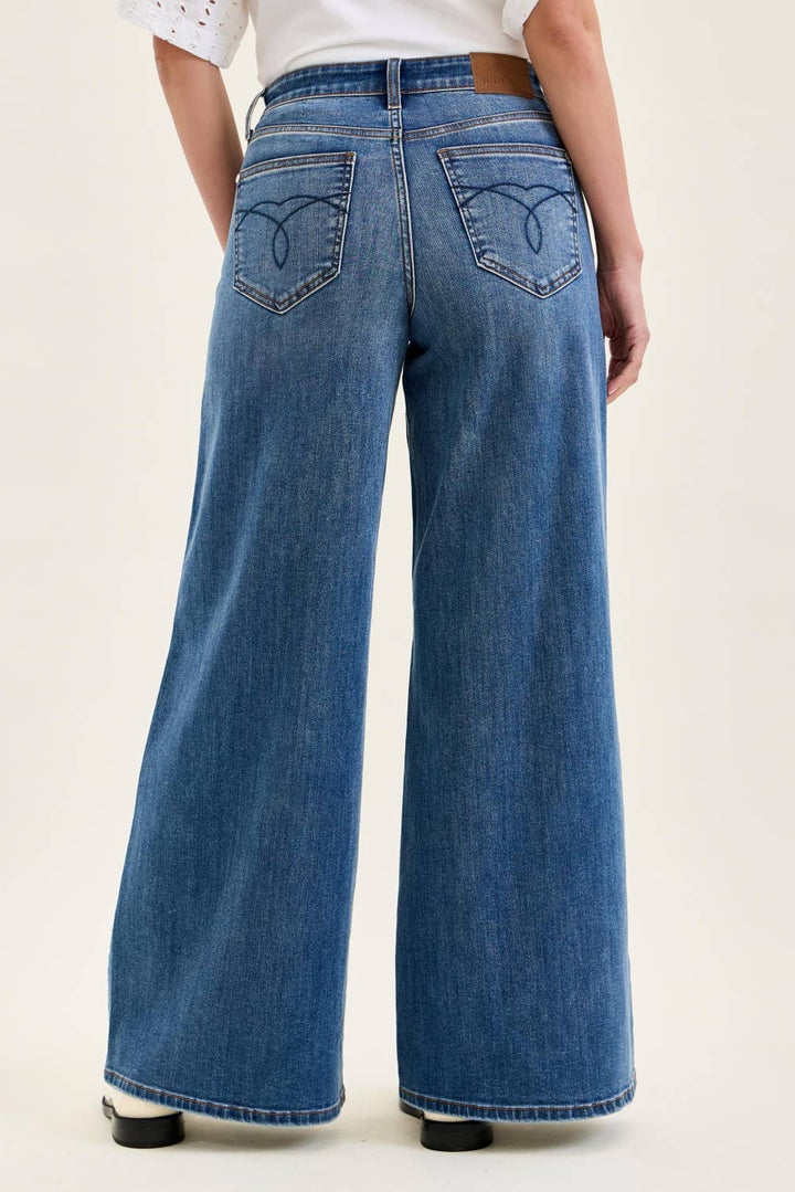 The Skyline Wide Leg Palazzo Jeans| Judy Blue