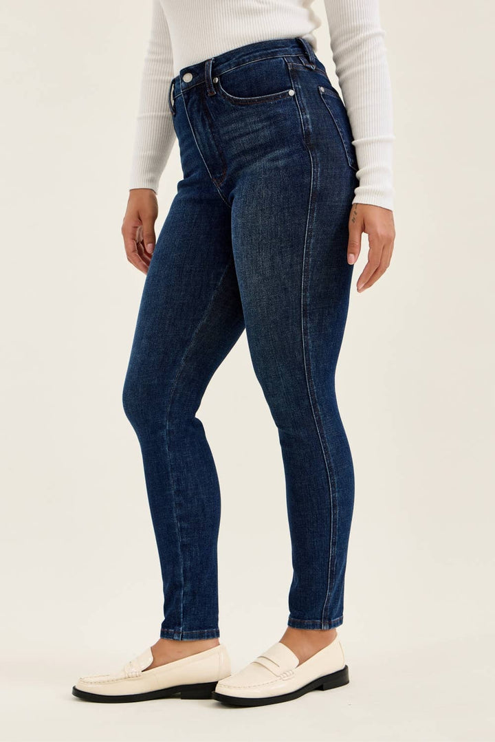The Uptown| Judy Blue Dark Wash Skinny w/ Bandana Loop