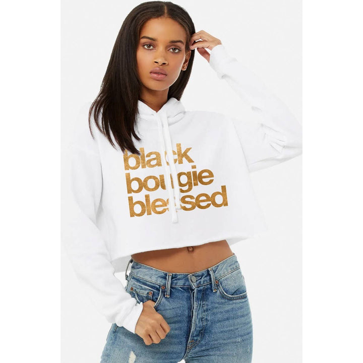 Bougie Blessed Crop Hoodie