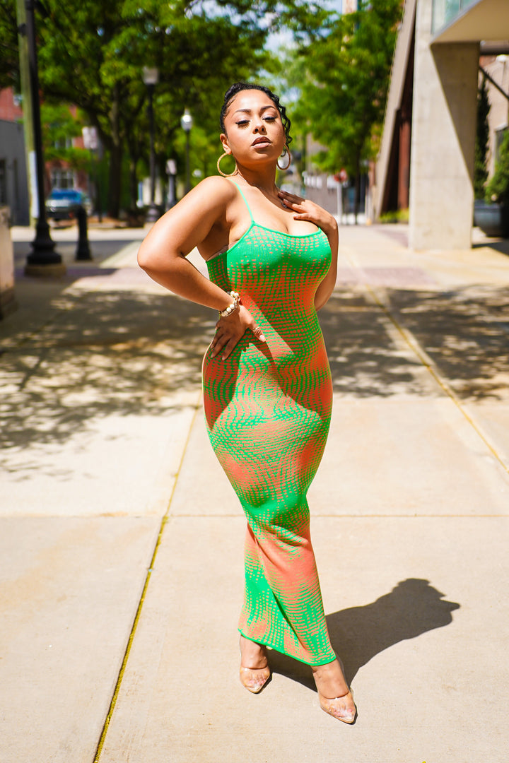 Morning Mellow Dew Fitted Dress