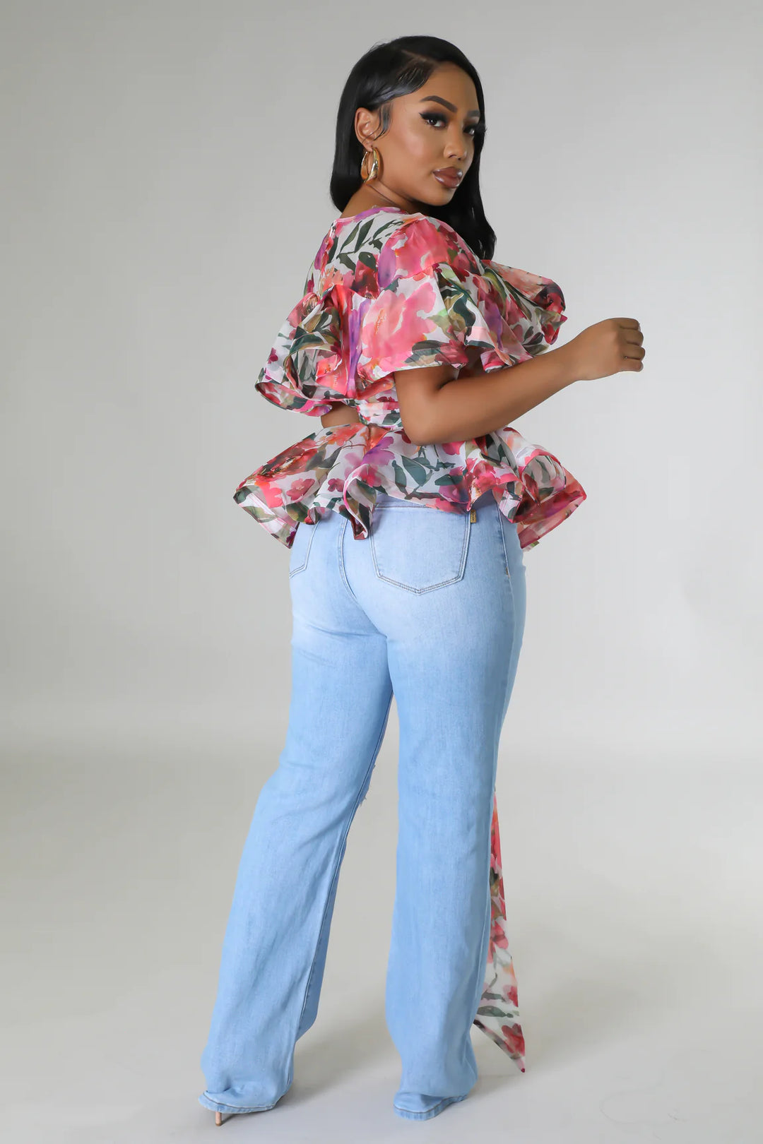 Ruffle Up Peplum Top