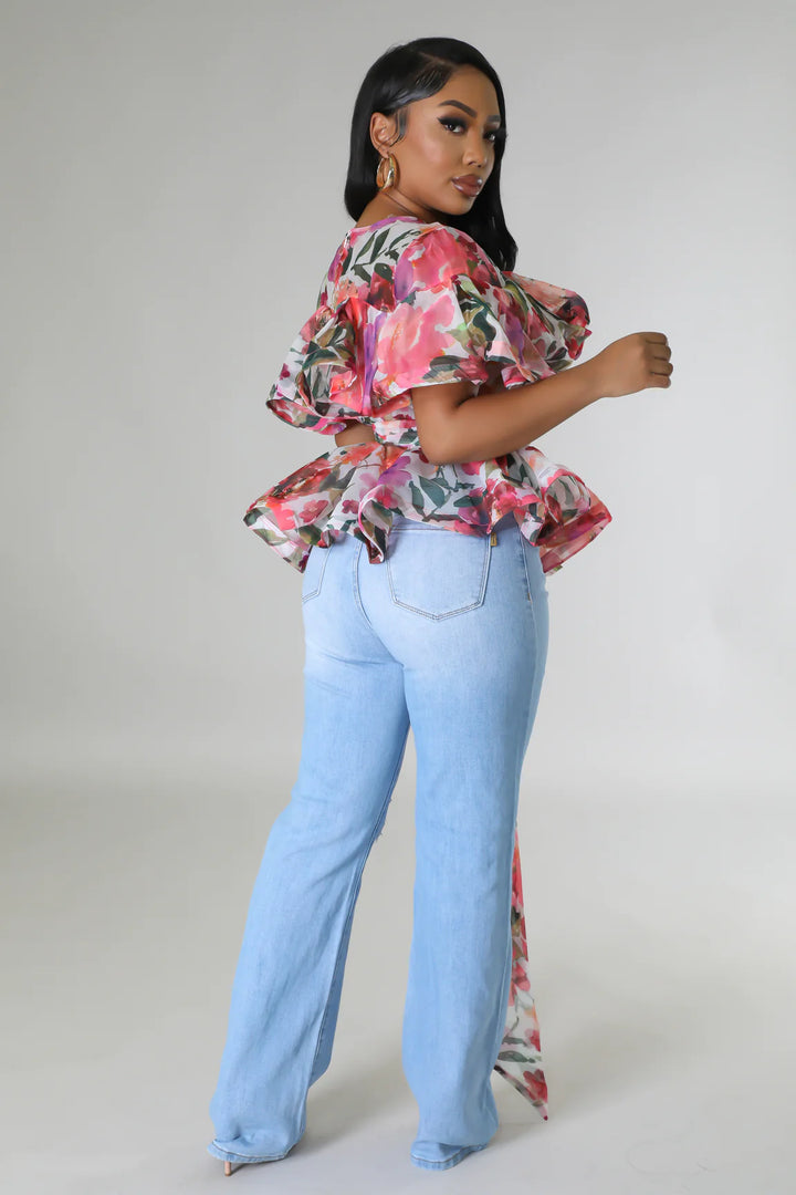 Ruffle Up Peplum Top